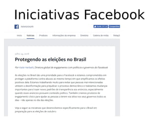 Iniciativas Facebook
 