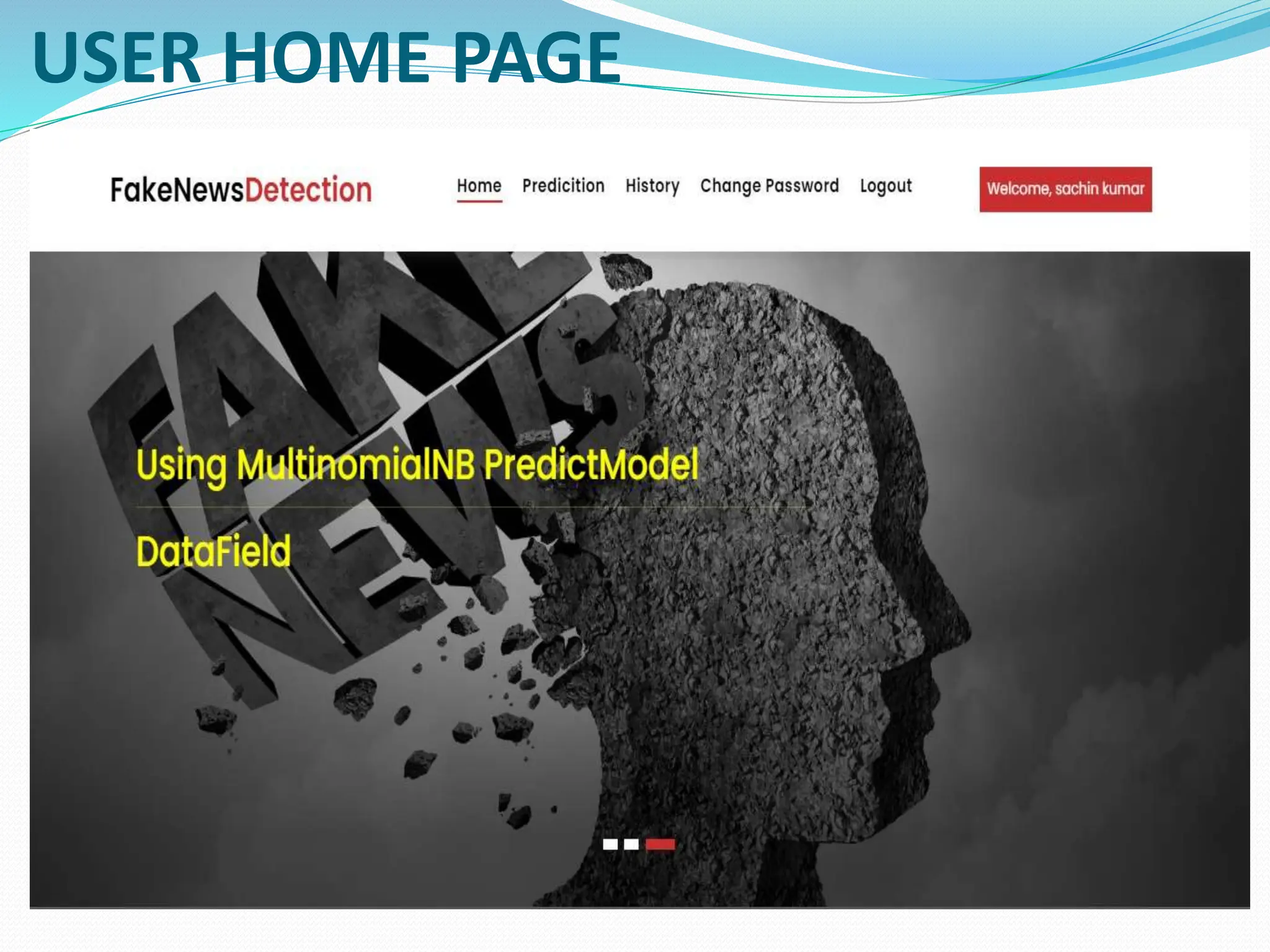 USER HOME PAGE
 
