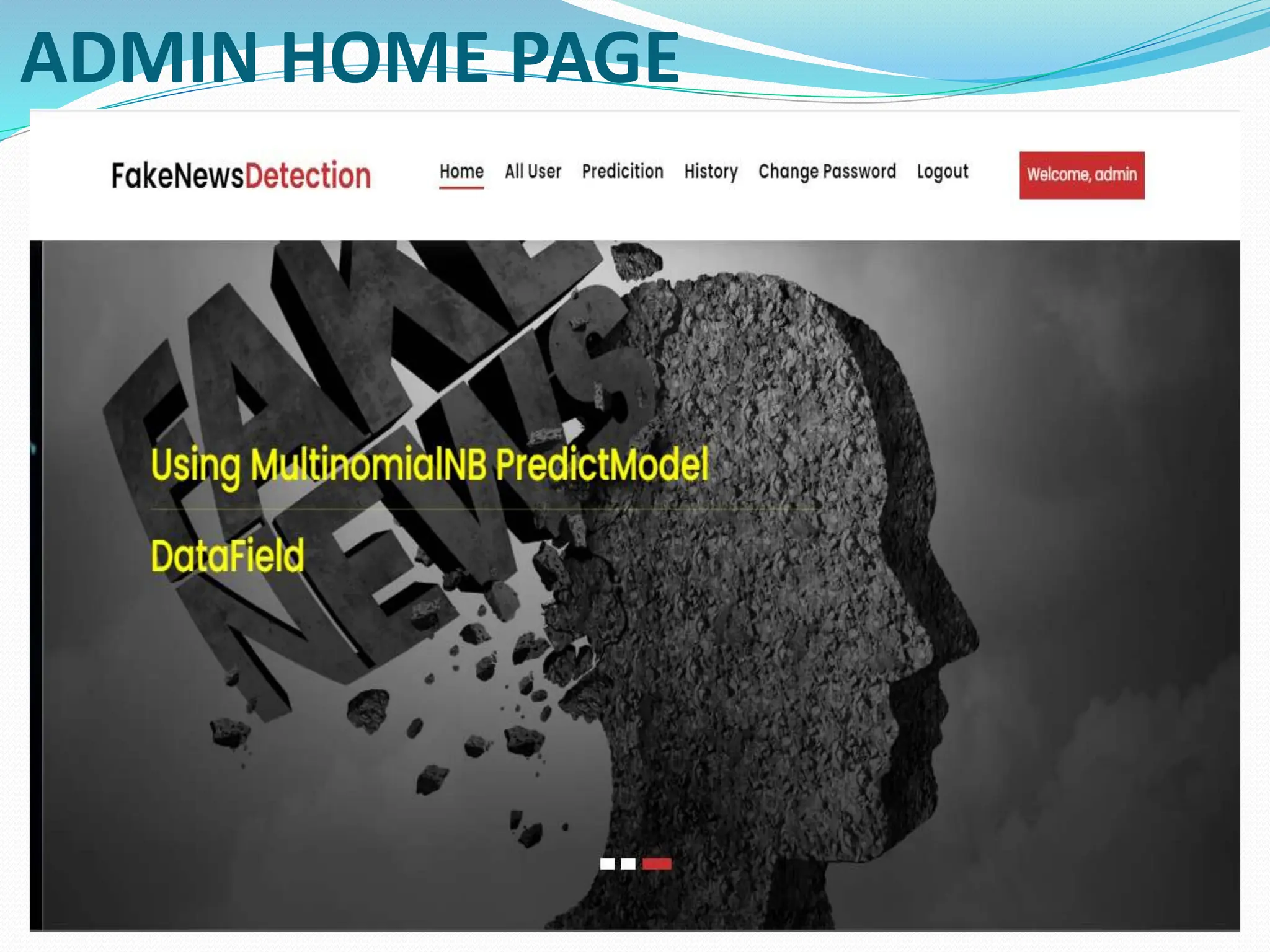 ADMIN HOME PAGE
 