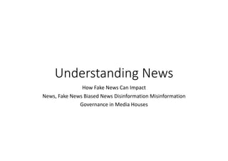 fake news in Media and their consequences | PDF