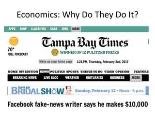 Economics: Why Do They Do It?
 