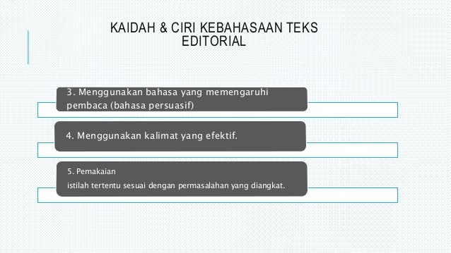 Kalimat Fakta dan opini pada editorial