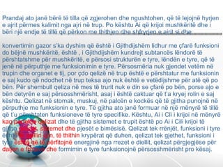 Prandaj ato janë bërë të tilla që zgjerohen dhe ngushtohen, që të lejojnë hyrjen e ajrit përmes kalimit nga ajri në trup. Po kështu Ai që krijoi mushkëritë dhe i bëri një endje të tillë që përkon me thithjen dhe shfryrjen e ajrit si dhe  konvertimin gazor s’ka dyshim që është i Gjithdijshëm lidhur me çfarë funksioni do bëjnë mushkëritë, është , i Gjithdijshëm kundrejt subtancës lëndorë të përshtatshme për mushkëritë, e përsosi strukturën e tyre, lëndën e tyre, që të jenë në përputhje me funksionimin e tyre. Përsosmëria nuk gjendet vetëm në trupin dhe organet e tij, por çdo qelizë në trup është e përshtatur me funksionin e saj kudo që ndodhet në trup teksa ajo nuk është e vetëdijshme për atë që po bën. Për shembull qeliza në mes të trurit nuk e din se çfarë po bën, porse ajo e bën detyrën e saj përsosshmërisht, asaj i është caktuar që t’a kryej rolin e saj kështu. Qelizat në stomak, muskuj, në palcën e kockës që të gjitha punojnë në përputhje me funksionin e tyre. Të gjitha ato janë formuar në një mënyrë të tillë që t’u përshtaten funksioneve të tyre specifike. Kështu, Ai i Cli i krijoi në mënyrë  kaq perfekte qelizat  dhe të gjitha sistemet e trupit është po Ai i Cili krijoi të gjitha  qelizat, sistemet dhe  pjesët e bimësisë. Qelizat tek rrënjët, funksioni i tyre është  të sjellin ujin, të thithin  krypërat që duhen, qelizat tek gjethet, funksioni i tyre  është që të përfitojnë  energjinë nga rrezet e diellit, qelizat përgjegjëse për  daljen e frutave dhe  formimin e tyre funksionojnë përsosshmërisht pro kësaj.  