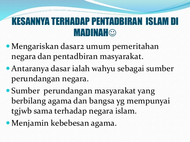 Sejarah Stpm Faktor Faktor Dan Ciri Ciri Piagam Madinah Serta Kesan