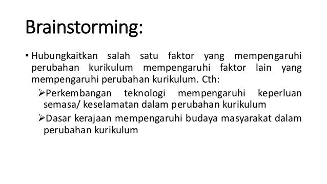 Faktor Faktor Mempengaruhi Perubahan Kurikulum