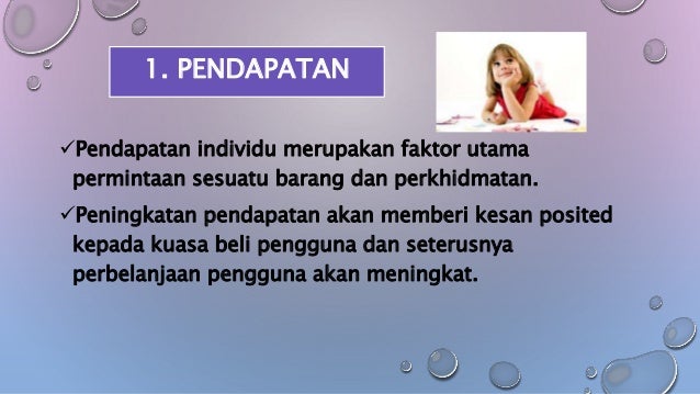 Faktor Faktor Yang Mempengaruhi Corak Perbelanjaan Pengguna