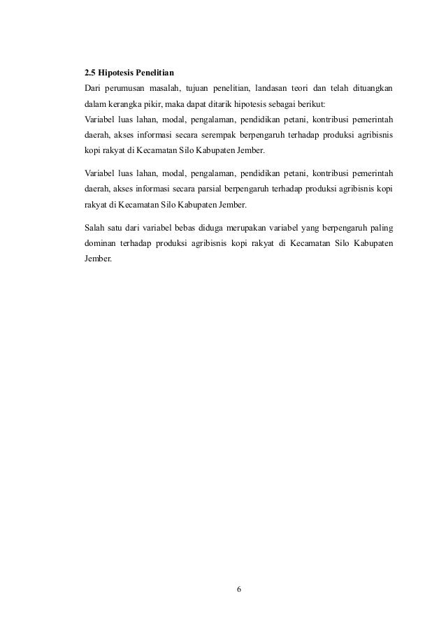 Faktor faktor yang mempengaruhi produksi kopi agribisnis 