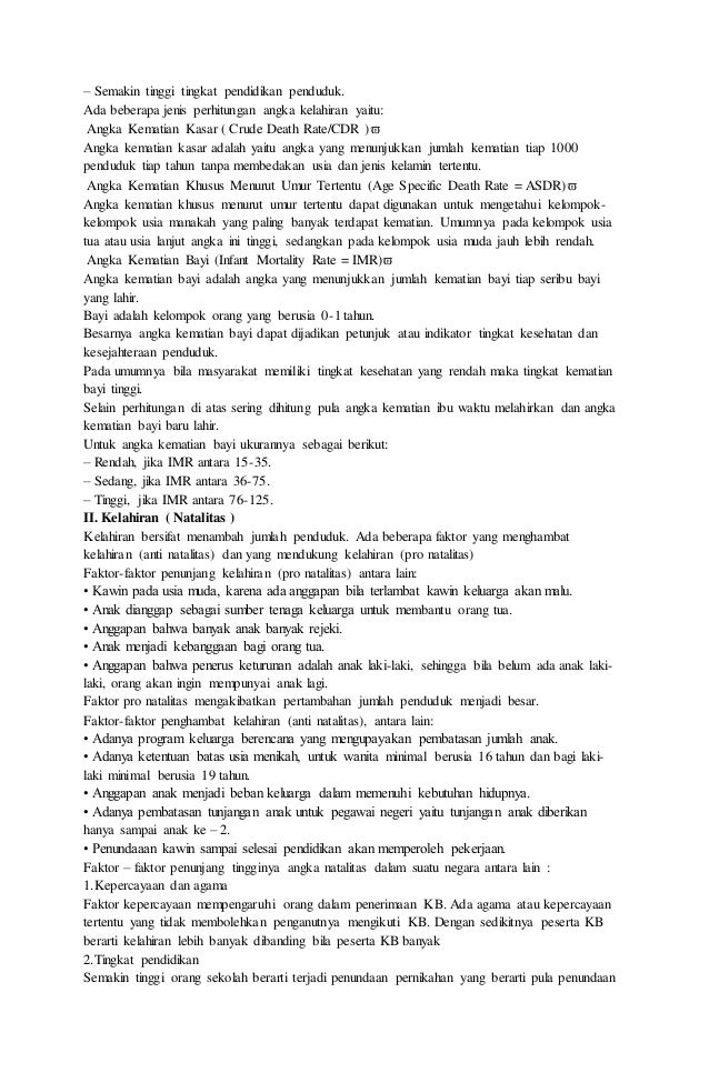 Faktor Faktor Yang Mempengaruhi Penduduk Faktor Faktor Yang Mempengaruhi Penduduk