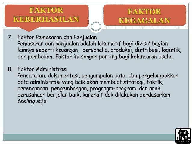 Faktor Keberhasilan dan Kegagalan Wirausaha