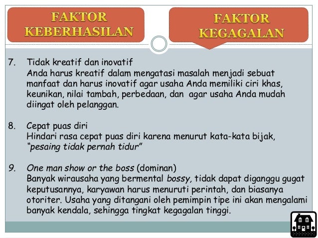 Faktor Keberhasilan dan Kegagalan Wirausaha