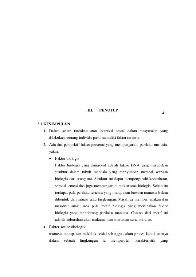 Makalah Faktor personal dan situasional yang mempengaruhi 