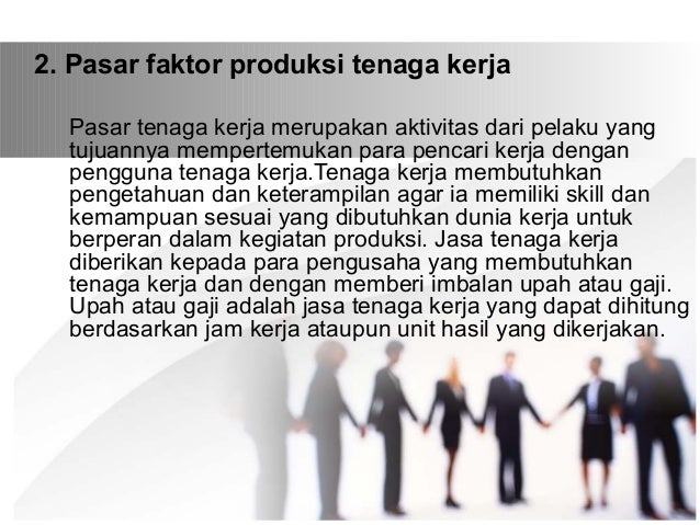 Faktor produksi pasar