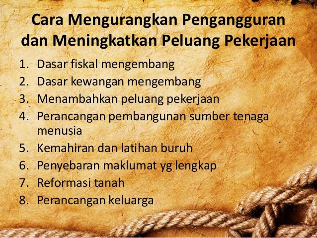 Faktor Faktor Yang Mempengaruhi Pengangguran