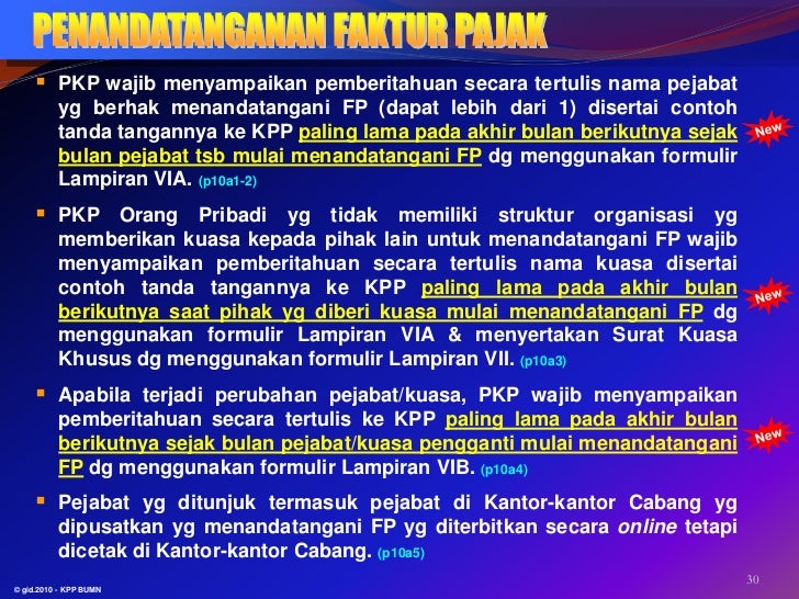 Faktur pajak 2010 (per 13&65 2010 & se-50-2011)