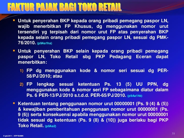 Faktur pajak 2010 (per 13&65 2010 & se-50-2011)
