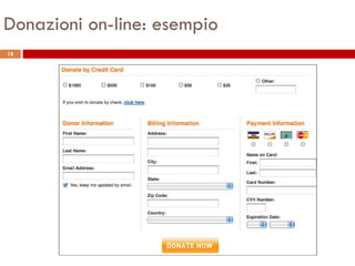 Donazioni on-line: esempio 