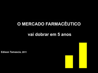 O MERCADO FARMACÊUTICO

                        vai dobrar em 5 anos


Edison Tamascia, 2011
 