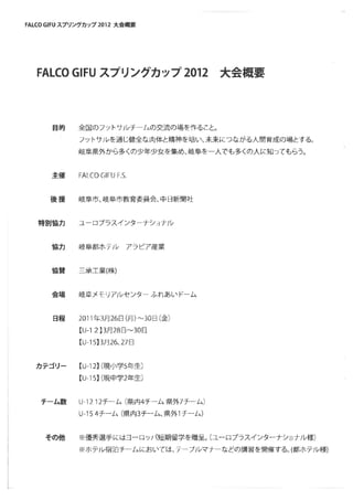 Falco gifu スプリングカップ　2012