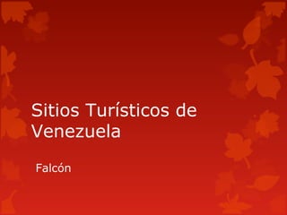 Sitios Turísticos de
Venezuela
Falcón
 