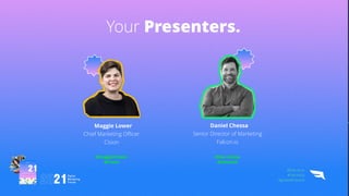 Meet the Speakers
Dan Chessa
Senior Director of
Marketing
Falcon
Maggie Lower
Chief Marketing Officer
Cision
Your Presenters.
Daniel Chessa
Senior Director of Marketing
Falcon.io
Maggie Lower
Chief Marketing Oﬃcer
Cision
@maggiemlower
@Cision
@dan-chessa
@FalconIO
@Falcon.io
#FalconEd
#growwithsocial
 