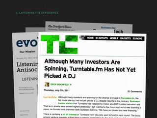 1. CAPTURING THE EXPERIENCE
 