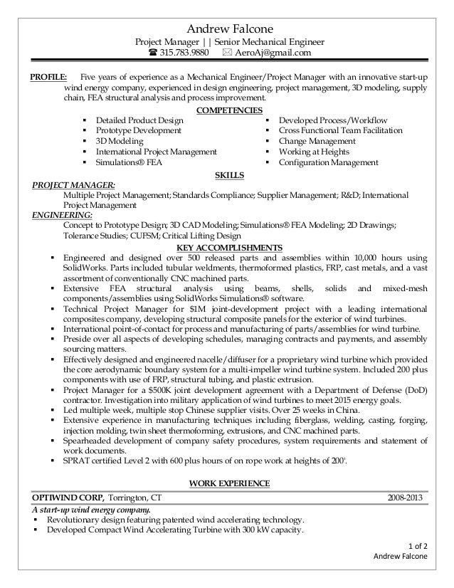 Engineering resume pdf