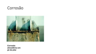 Corrosão
Corrosão
atmosférica em
pé de pilar
 