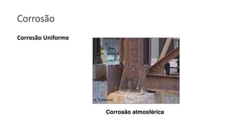 Corrosão
Corrosão Uniforme
 