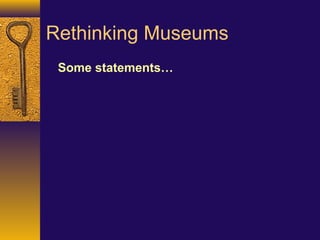 Museum Experience as defined by John Falk & Lynn Dierking 2013 | PPT