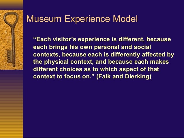 Museum Experience as defined by John Falk &amp; Lynn Dierking 2013