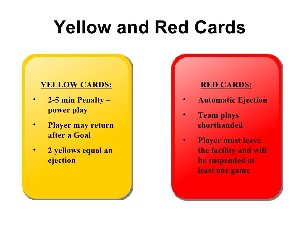 Yellow And Red Cards YELLOW