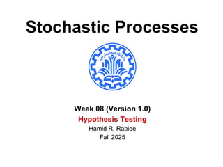 Comprehensive Guide to Hypothesis Testing in Stochastic Processes | PDF
