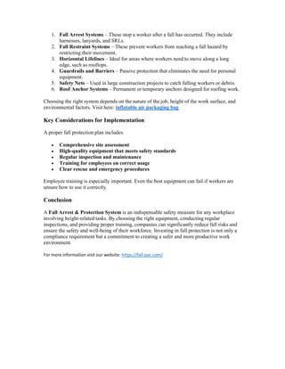 Erp Anti Fall Script Fall Arrest & Protection System: Ensuring Safety at Every Height | PDF