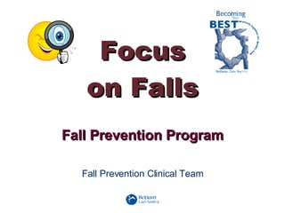 Focus on Falls Fall Prevention Program Fall Prevention Clinical Team 