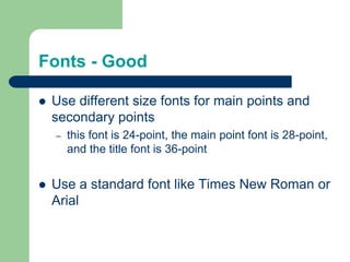 Presentation Tips - Visual Aids | PPTX
