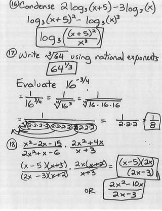 Fall 2009 Final Answer Key