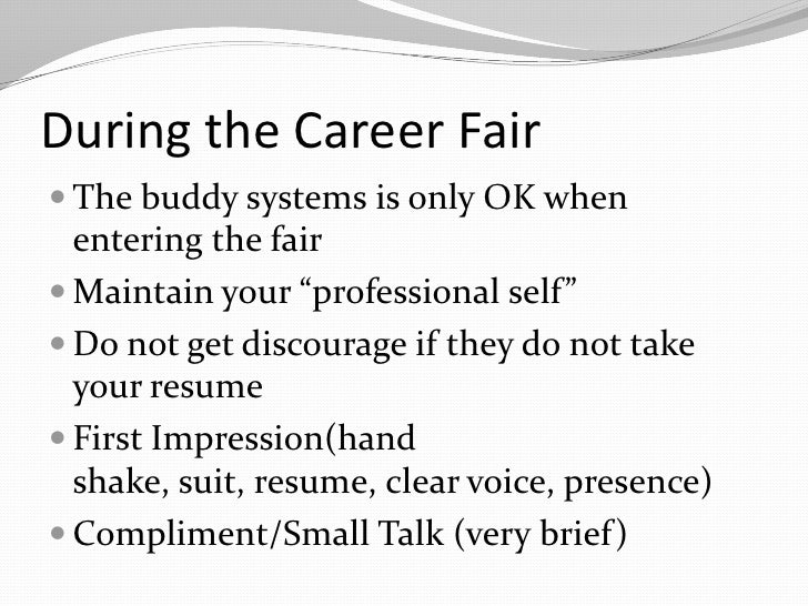 how to work a career fair