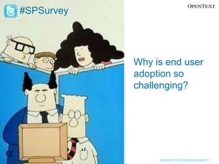 #SPSurveyWhy is end user adoption so challenging?