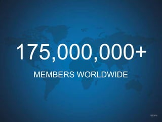 175,000,000+
 MEMBERS WORLDWIDE



                     Q2’2012
 