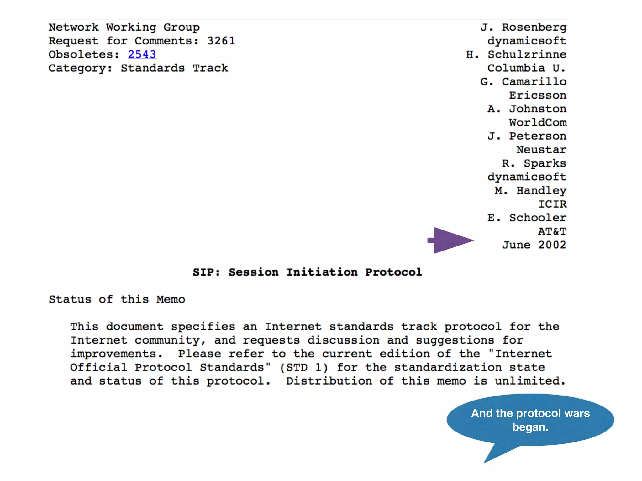 And the protocol wars 
began. 
 