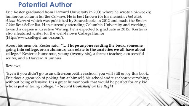Fall 2014 Nonfiction Book Proposal Presentation