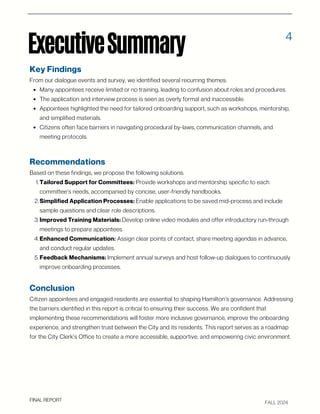 ExecutiveSummary
4
Key Findings
From our dialogue events and survey, we identified several recurring themes:
Many appointe...