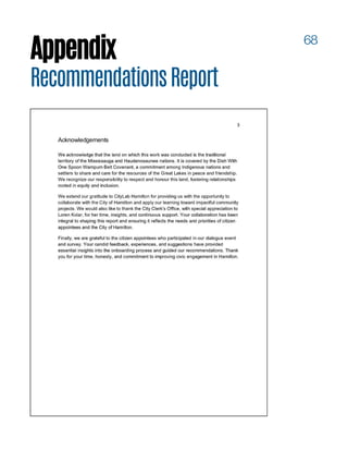 68
Appendix
RecommendationsReport
 