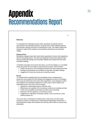 71
Appendix
RecommendationsReport
 