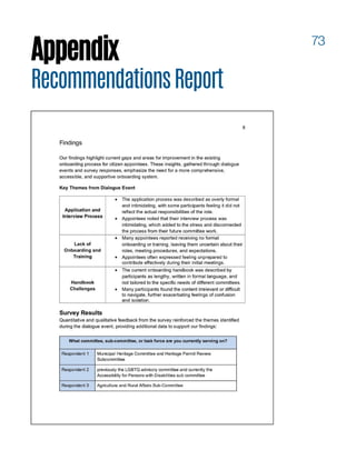 73
Appendix
RecommendationsReport
 
