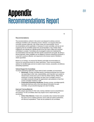 81
Appendix
RecommendationsReport
 