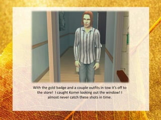 With the gold badge and a couple outfits in tow it’s off to
  the store! I caught Komei looking out the window! I
         almost never catch these shots in time.
 