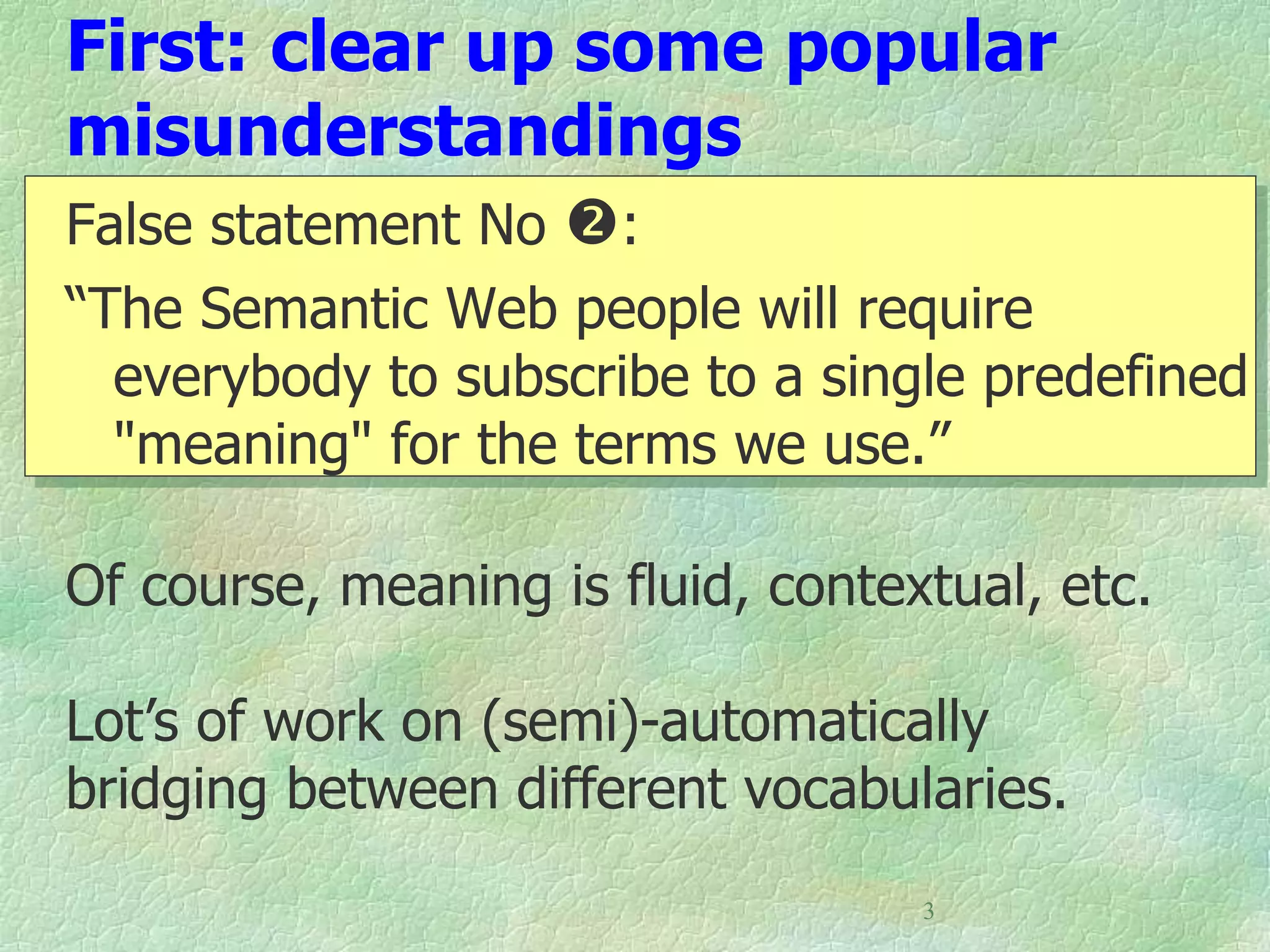 4 popular fallacies about the semantic web ppt