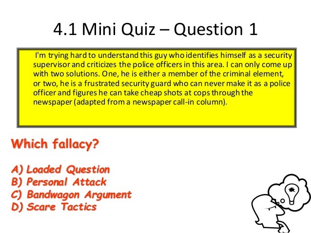 Critical thinking arguments quiz