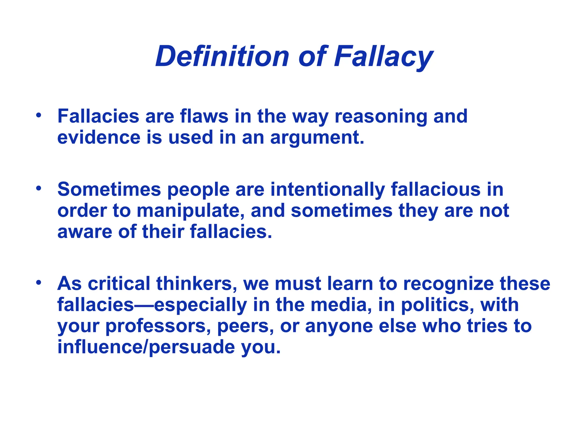 Fallacies.ppt lesson 1 lesson 1 lesson 1 | PPT
